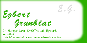egbert grunblat business card